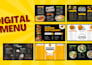 design restaurant menu, food menu, cafe menu, digital menu board
